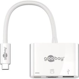 Goobay USB-C Multiport till HDMI-adapter med USB- och USB-C-port PD 60W 4k@30Hz 2K@60Hz