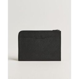 Loake Shoemakers Gresham Grain Leather Laptop Cover Black