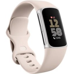 Fitbit Charge 6 aktivitetsarmband Porcelain Band / Silver Case