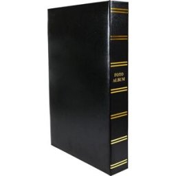 SENSE Fotoalbum, 300 fotografier, textjustering, adhesivt bunden, Svart