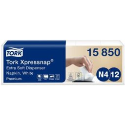 TORK Servett Premium N4 2-lag vit 1000/fp