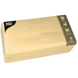 PAPSTAR Servett 1-lags 33x33cm creme 500/fp