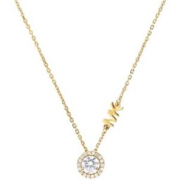 Michael Kors halo guldfärgat silverhalsband MKC1208AN710