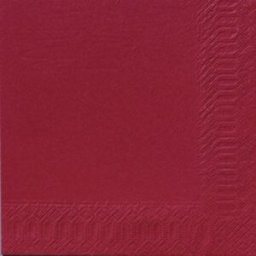 DUNI Servett 3-lagers, enfärgad, ¼-vikt, 40 cm, bordeaux 125/fp
