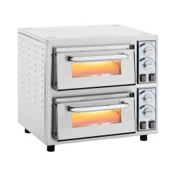 Pizzaugn - 2 kammare - 4400 W - Ø 35 cm - Eldfast sten - Royal Catering