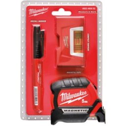 Milwaukee Kit med måttband, vattenpass & märkpenna