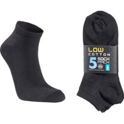 Seger Unisex Low Cotton Sock 5-pack Black 35-38