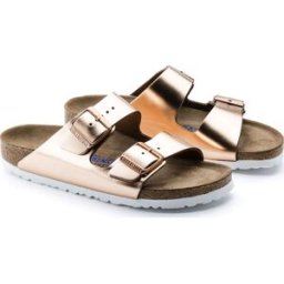 Birkenstock Women's Arizona Soft Footbed Lena Metallic Copper 35