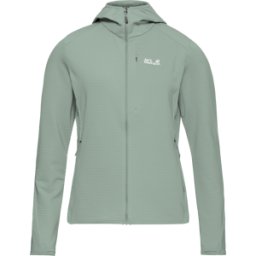 Jack Wolfskin Women's Litestride Hooded Full Zip Green Zinnia XL