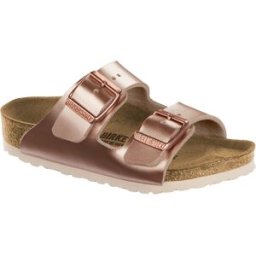 Birkenstock Kids' Arizona Birko-Flor Narrow Electric Metallic Copper 32