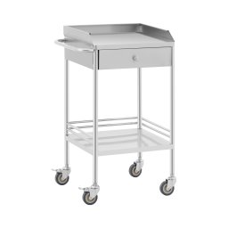 Laboratorievagn - 2 hyllor 43 x 39 x 13 cm vardera - 1 låda - 40 kg
