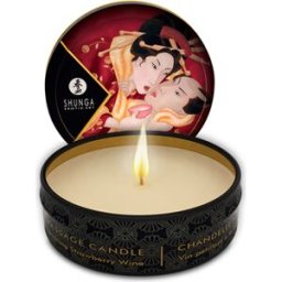 Shunga - Mini Massage Candle Strawberry 30 ml