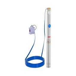 Djupvattenpump - 95 mm / 3,75'' - 10 800 l/h - 2200 W - 50 m kabel / 96 m uppfordringshöjd - Rostfritt stål