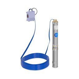 Djupvattenpump - 95 mm / 3,75'' - 6000 l/h - 550 W - 20 m kabel / 58 m uppfordringshöjd - Rostfritt stål