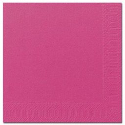 DUNI Servett 3-lagers, enfärgad, ¼-vikt, 33 cm, fuchsia 125/fp