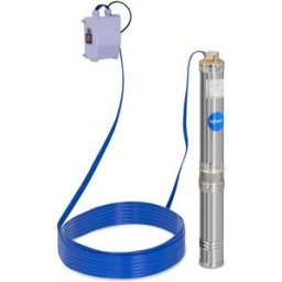 hillvert Djupvattenpump - 95 mm / 3,75'' - 6000 l/h - 550 W - 20 m kabel / 58 m uppfordringshöjd - Rostfritt stål