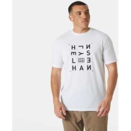 Helly Hansen Herr Skog T-shirt I Återvunnen Polyester Vit L Light Lav Box Stripe Plaid GrönL