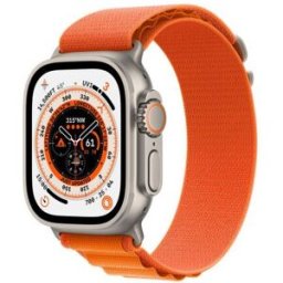 Apple Watch Ultra (2022) 49 mm GPS + Cellular silver Bergsloop orange Medium