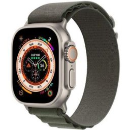Apple Watch Ultra (2022) 49 mm GPS + Cellular silver Alpine Loop grön Large