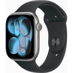 Apple Watch Series 11 Aluminium 46 mm (2025) GPS rymdgrå Sportband M/L svart