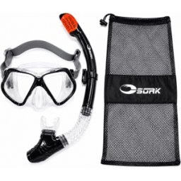 Mask and snorkel svart Wave Rider medium - Soak