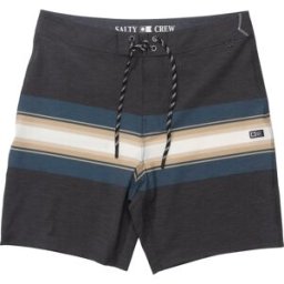 Salty Crew Men's Crew Stripe Boardshort Pirate Black 36