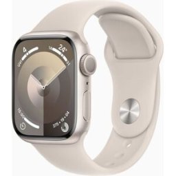 Apple Watch Series 9 aluminium 41 mm (2023) GPS Stjärnglans Sportband Stjärnglans S/M