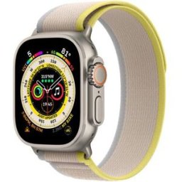 Apple Watch Ultra 2 (2023) GPS + Cellular silver Terrängloop gult/beige S/M