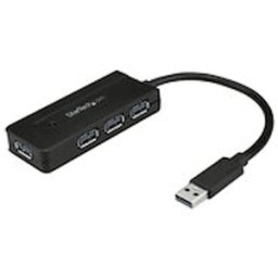 Startech USB 3.0-hubb med 4 portar - Minihubb med laddningsport