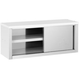 Rostfritt väggskåp med skjutdörr - 1200 x 400 x 500 mm mm - 65 kg lastkapacitet per fack - Royal Catering