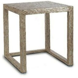 2-bordsset Gift Decor BIG-S3603662 Vit Beige Gyllene 42,5 x 61 x 60 cm (2 Delar) (2 antal)