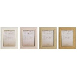 Fotoram Home ESPRIT Brun Beige Glas polystyren Scandi (4 antal)