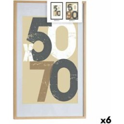 Fotoram Gift Decor Naturell polystyren Plast Trä MDF 50 x 70 cm (6 antal)