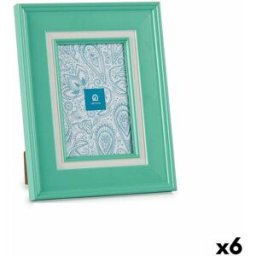Fotoram Gift Decor Grön Glas Plast (6 antal)