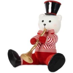 Prydnadsfigur Björn Trumpet Multicolour polystyren