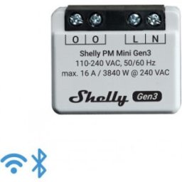 Shelly Pm Mini Gen3 - Strömmätare För Wifi-Nätverk