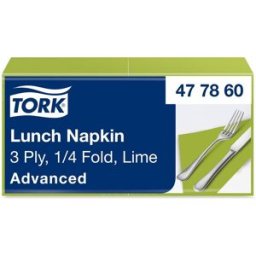 TORK Servett Lunch Mjuk 3-lags lime 150/fp
