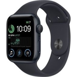Apple Watch SE 44 mm (2022) GPS Midnatt Sportarmband Midnatt M/L