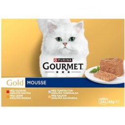 Gourmet Gold Mousse Kött & Fisk 24x85 G