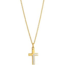 Top Gold silver kors 13x23mm guldpläterad 5256651508