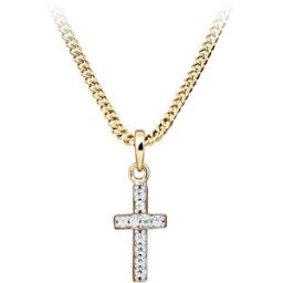 Lykken Crosses guldhänge kors med zirkoner 10,5 mm