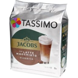Tassimo Jacobs Latte Macchiato Classico - 8+8 kapslar till