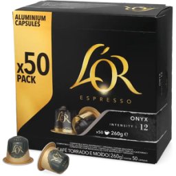 Nespresso L'OR Onyx - 50 kapslar till