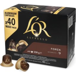 Nespresso L'OR Forza - 40 kapslar till