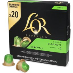 Nespresso L'OR Lungo Elegante - 20 kapslar till