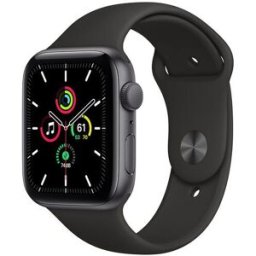 Apple Watch SE Aluminium 44 mm (2020) WiFi + Cellular Rymdgrå svart sportarmband
