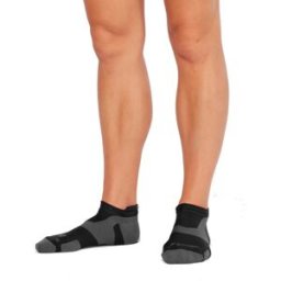 2XU Vectr Light Cushion No Show Sock Black/Titanium XL
