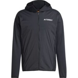 Adidas Men's Terrex Xperior Climawarm+ Wind Light Fleece Hooded Jacket Black S