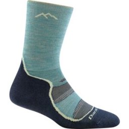 Darn Tough Women's Light Hiker Micro Crew Light Cushion Aqua M (38-40.5)