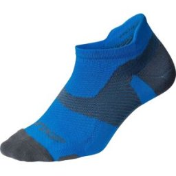 2XU Vectr Light Cushion No Show Sock Vibrant Blue/Grey M